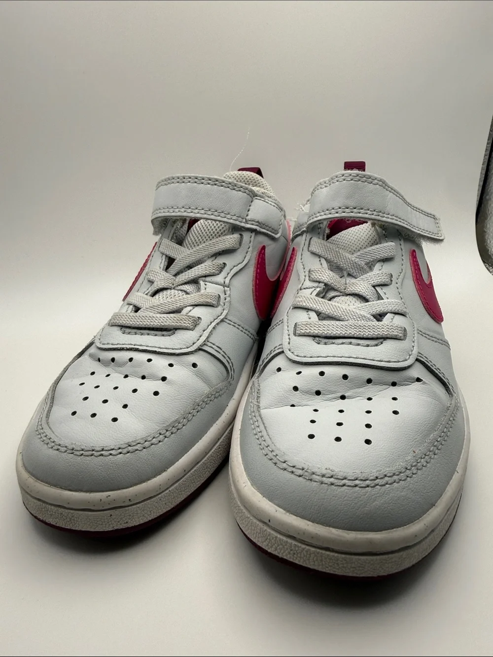 Nike Court Borough Low Recraft Kids Sneakers Gray Pink Athletic Shoes